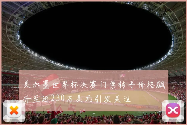 美加墨世界杯决赛门票转手价格飙升至近230万美元引发关注